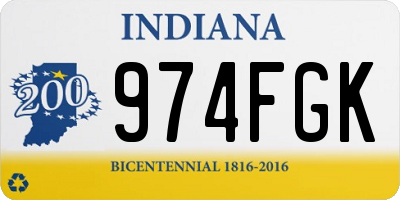 IN license plate 974FGK