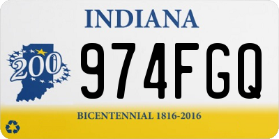 IN license plate 974FGQ