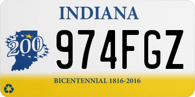 IN license plate 974FGZ