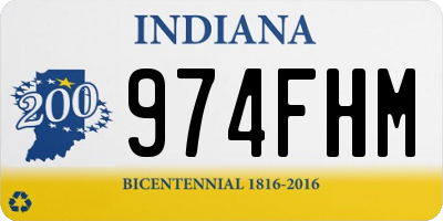 IN license plate 974FHM