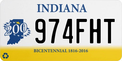 IN license plate 974FHT