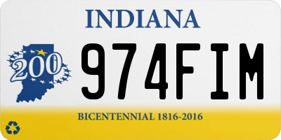 IN license plate 974FIM