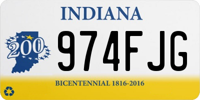 IN license plate 974FJG