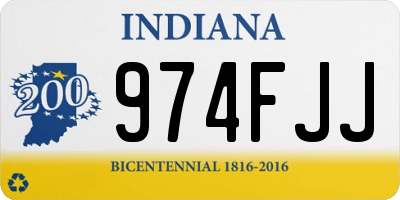 IN license plate 974FJJ