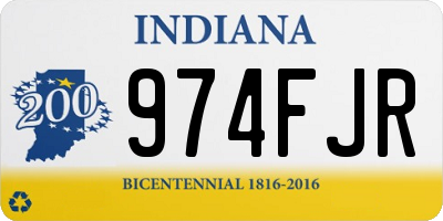 IN license plate 974FJR