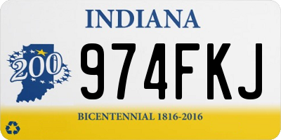 IN license plate 974FKJ