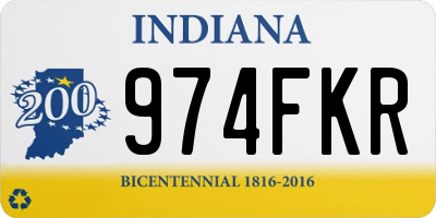 IN license plate 974FKR