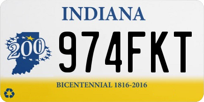 IN license plate 974FKT