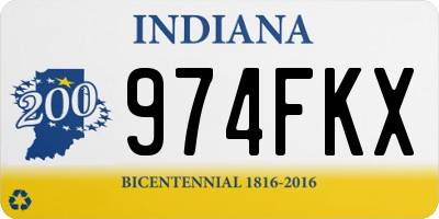 IN license plate 974FKX
