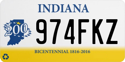 IN license plate 974FKZ