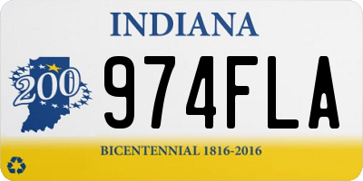 IN license plate 974FLA
