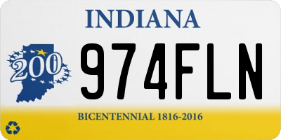 IN license plate 974FLN