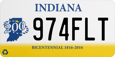 IN license plate 974FLT