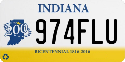 IN license plate 974FLU