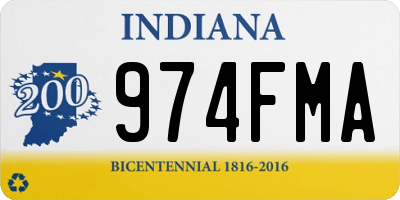 IN license plate 974FMA