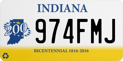 IN license plate 974FMJ