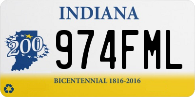 IN license plate 974FML