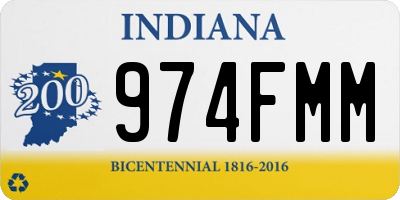 IN license plate 974FMM