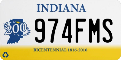 IN license plate 974FMS