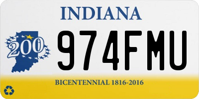 IN license plate 974FMU