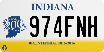 IN license plate 974FNH
