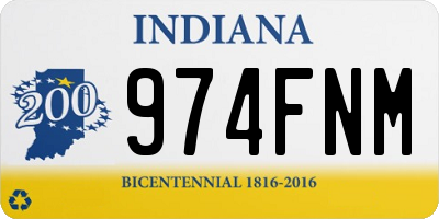 IN license plate 974FNM