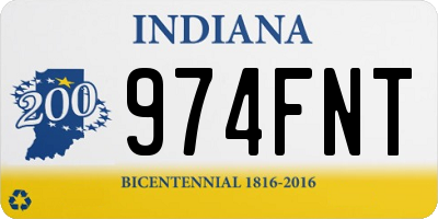 IN license plate 974FNT