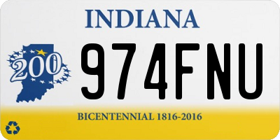 IN license plate 974FNU