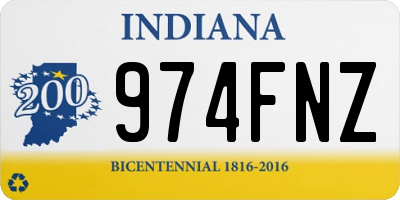IN license plate 974FNZ