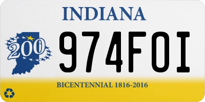 IN license plate 974FOI