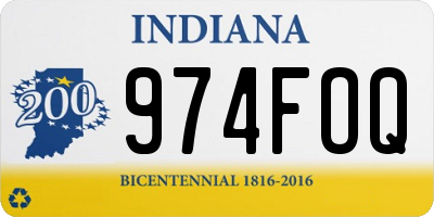 IN license plate 974FOQ