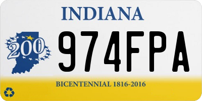IN license plate 974FPA