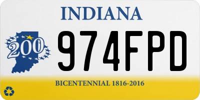 IN license plate 974FPD