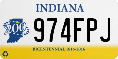 IN license plate 974FPJ