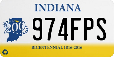 IN license plate 974FPS