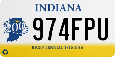IN license plate 974FPU