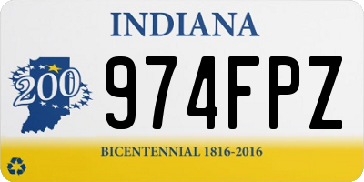 IN license plate 974FPZ