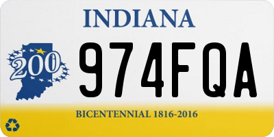 IN license plate 974FQA
