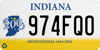 IN license plate 974FQO