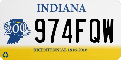 IN license plate 974FQW