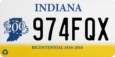 IN license plate 974FQX
