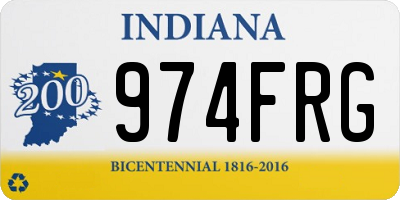 IN license plate 974FRG
