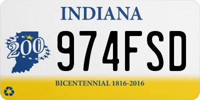 IN license plate 974FSD