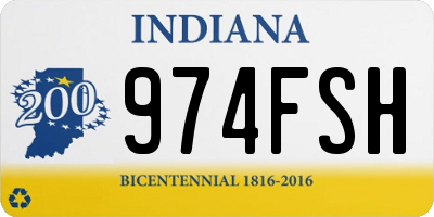 IN license plate 974FSH