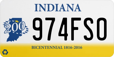 IN license plate 974FSO