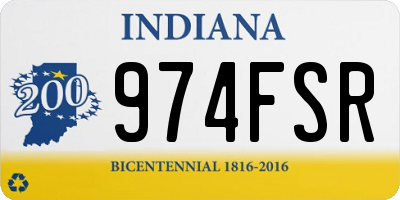 IN license plate 974FSR