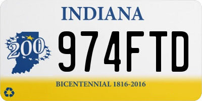 IN license plate 974FTD