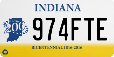 IN license plate 974FTE