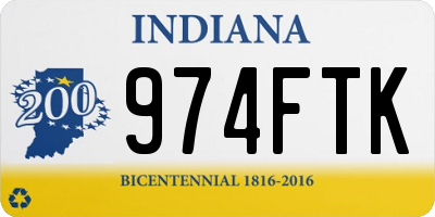 IN license plate 974FTK