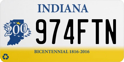 IN license plate 974FTN